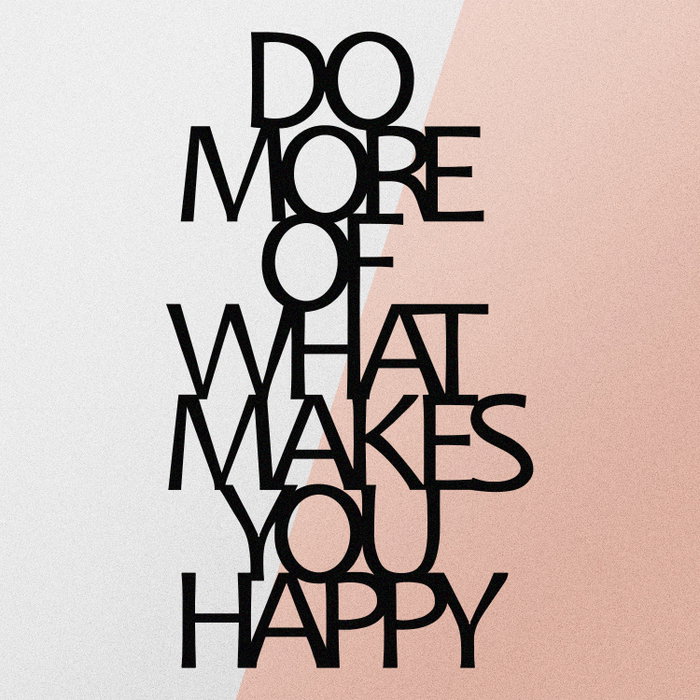 Wallity Do More Of What Makes You Happy Metal Decor Negro Wallity Do More Of What Makes You Happy Metal Decor Negro